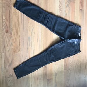 Gap black wax coated legging jean